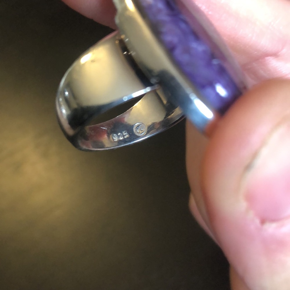 Sterling Silver Charoite Ring - image 8